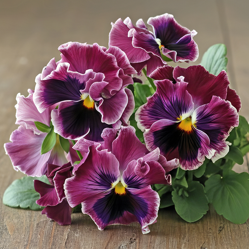 PANSY FLAMENCO BLACKCURRANT SWIRL F1