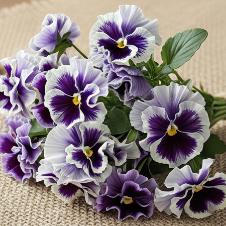 PANSY FLAMENCO WHITE WITH BLOTCH